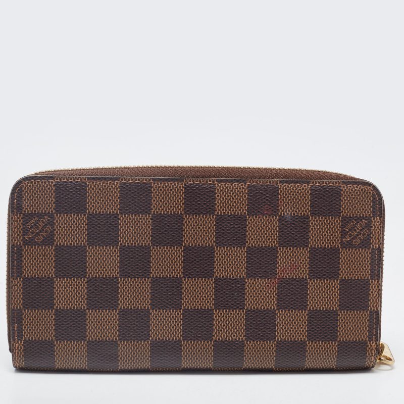 LOUIS VUITTON Damier Ebene Canvas Zippy Wallet - Logoexplore - Image 4