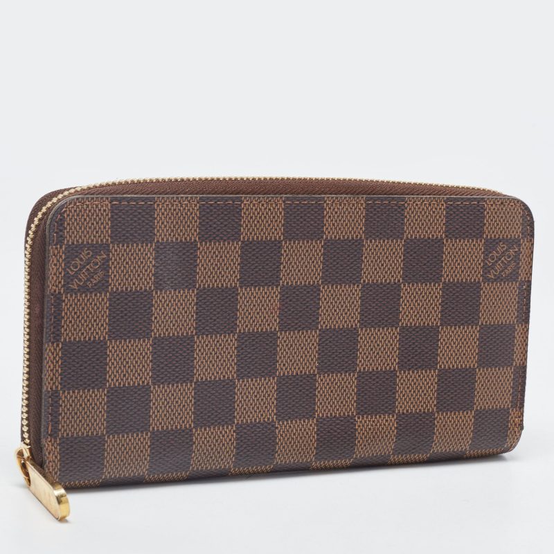 LOUIS VUITTON Damier Ebene Canvas Zippy Wallet - Logoexplore - Image 3