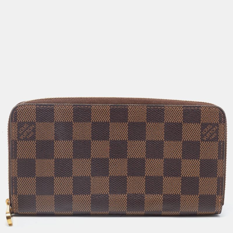 LOUIS VUITTON Damier Ebene Canvas Zippy Wallet - Logoexplore