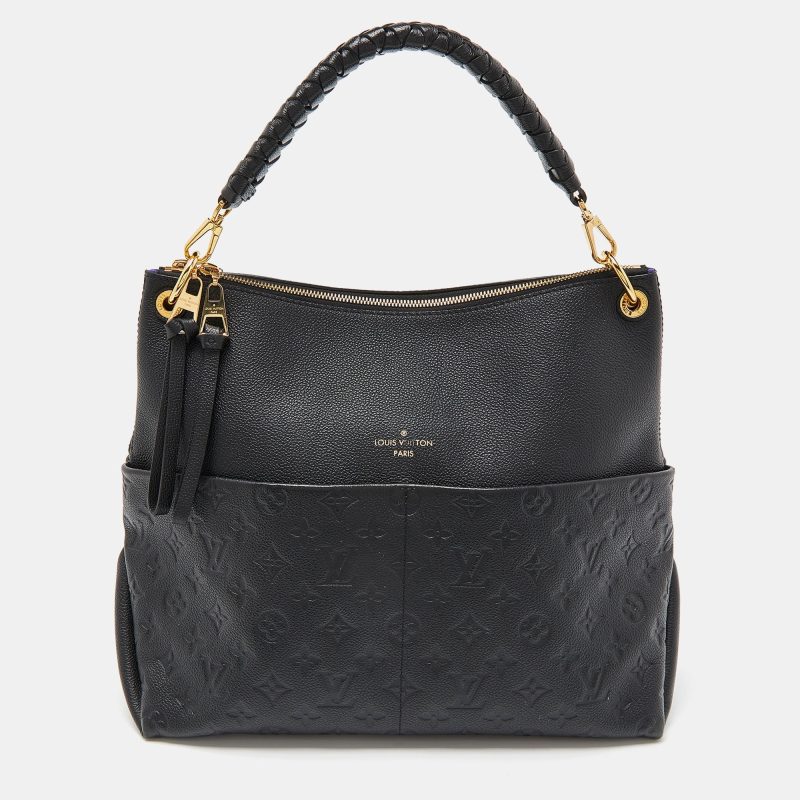 LOUIS VUITTON Black Monogram Empreinte Leather Maida Bag - Logoexplore