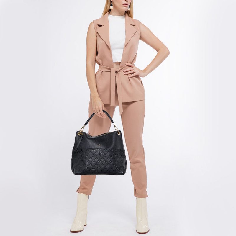 LOUIS VUITTON Black Monogram Empreinte Leather Maida Bag - Logoexplore - Image 2