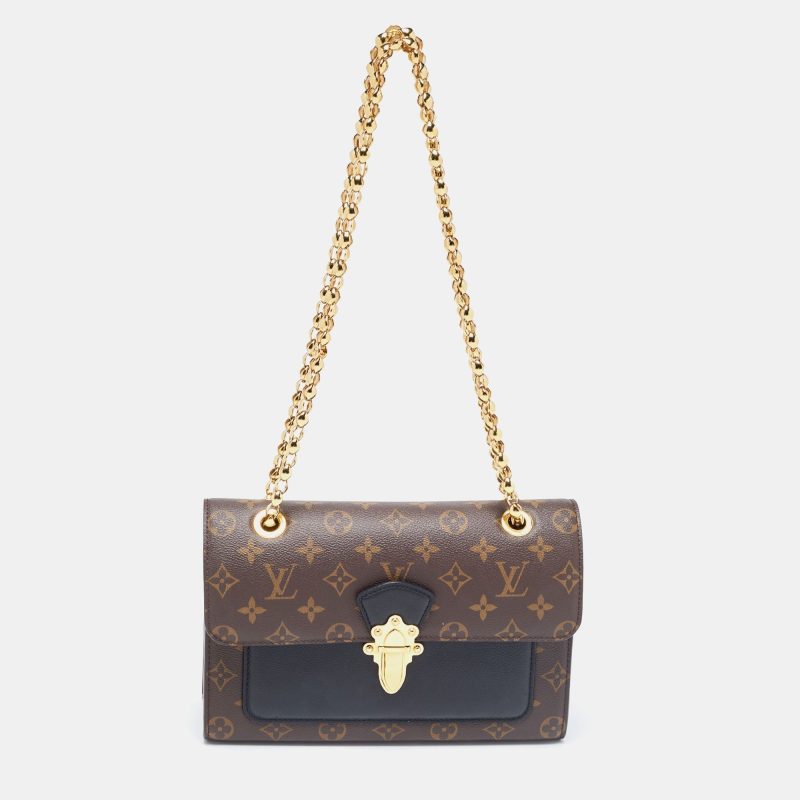LOUIS VUITTON Black Monogram Canvas Victoire Bag - Logoexplore