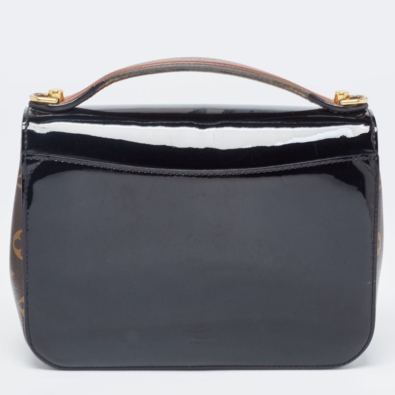 LOUIS VUITTON Black Vernis Leather and Monogram Canvas Cherrywood BB Bag - Logoexplore - Image 4