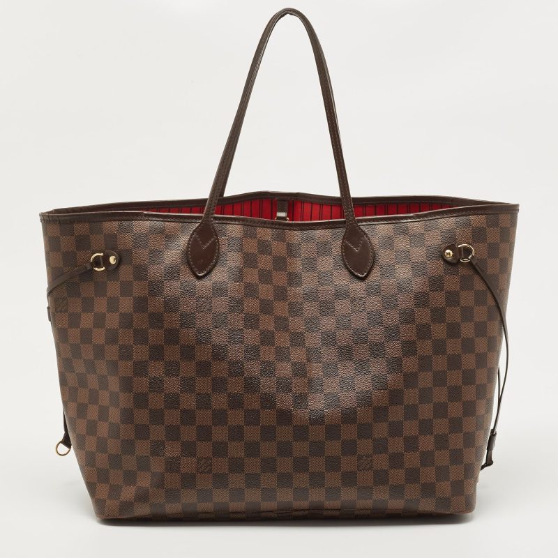 LOUIS VUITTON Damier Ebene Canvas Neverfull GM Bag - Logoexplore
