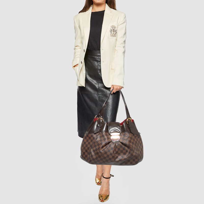 LOUIS VUITTON Damier Ebene Canvas Sistina GM Bag - Logoexplore - Image 2