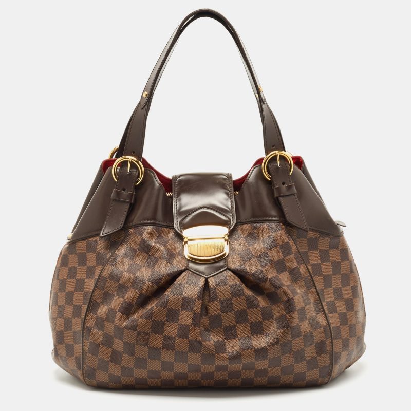 LOUIS VUITTON Damier Ebene Canvas Sistina GM Bag - Logoexplore