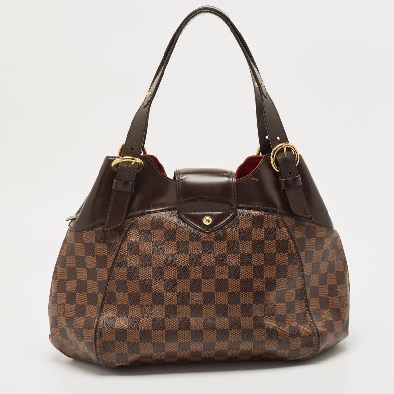 LOUIS VUITTON Damier Ebene Canvas Sistina GM Bag - Logoexplore - Image 4