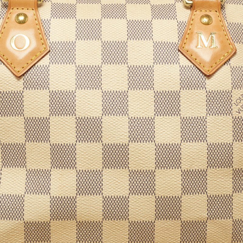 LOUIS VUITTON Damier Azur Canvas Speedy 30 Bag - Logoexplore - Image 5