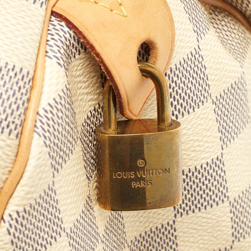 LOUIS VUITTON Damier Azur Canvas Speedy 30 Bag - Logoexplore - Image 8