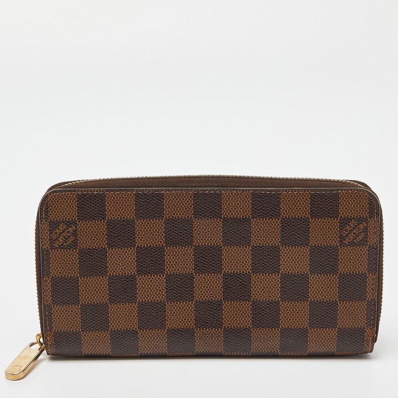 LOUIS VUITTON Damier Ebene Canvas Zippy Wallet - Logoexplore