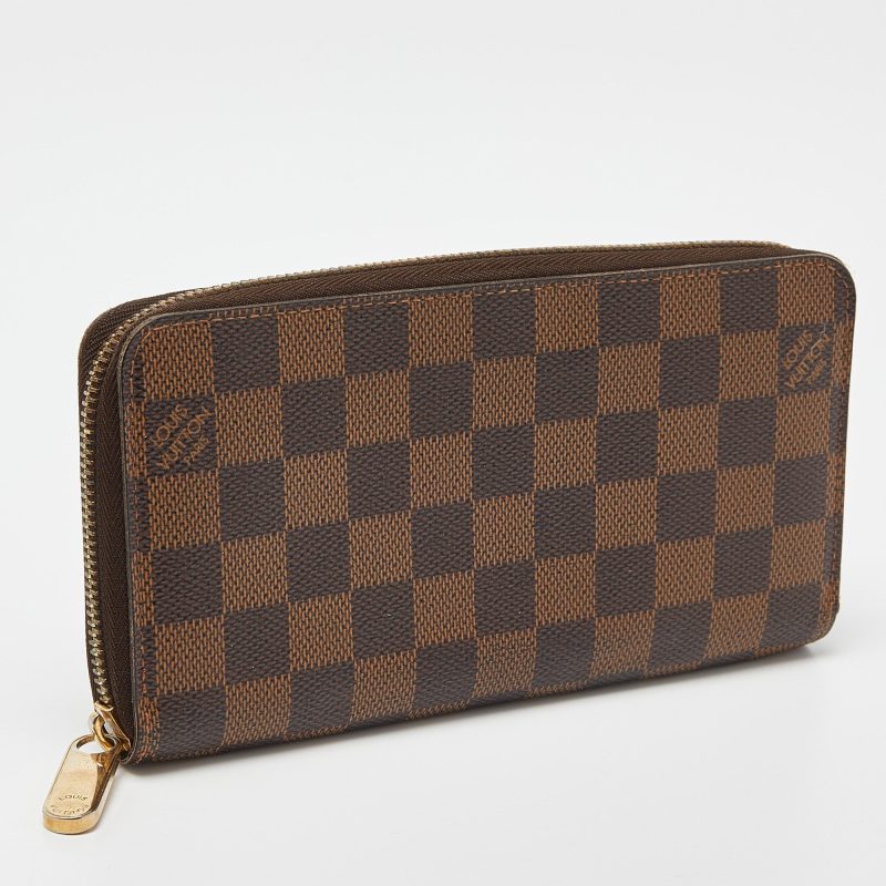 LOUIS VUITTON Damier Ebene Canvas Zippy Wallet - Logoexplore - Image 3