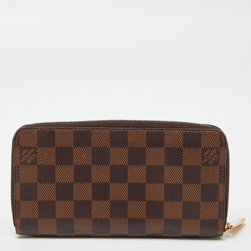 LOUIS VUITTON Damier Ebene Canvas Zippy Wallet - Logoexplore - Image 4
