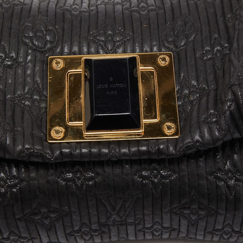 LOUIS VUITTON Black Shimmering Monogram Jacquard Limited Edition Altair Clutch - Logoexplore - Image 6