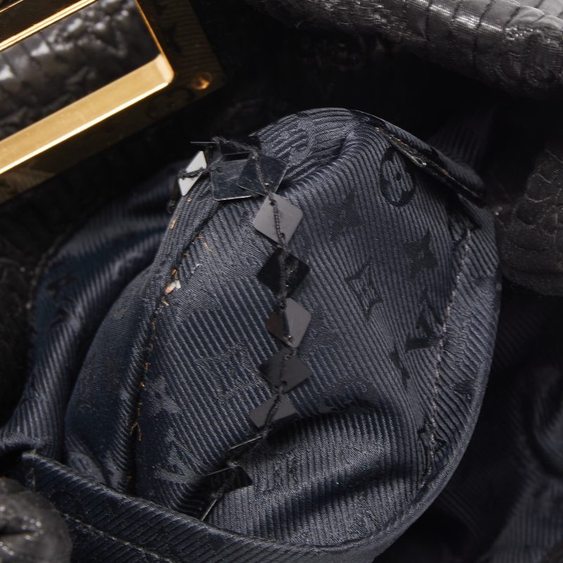 LOUIS VUITTON Black Shimmering Monogram Jacquard Limited Edition Altair Clutch - Logoexplore - Image 8