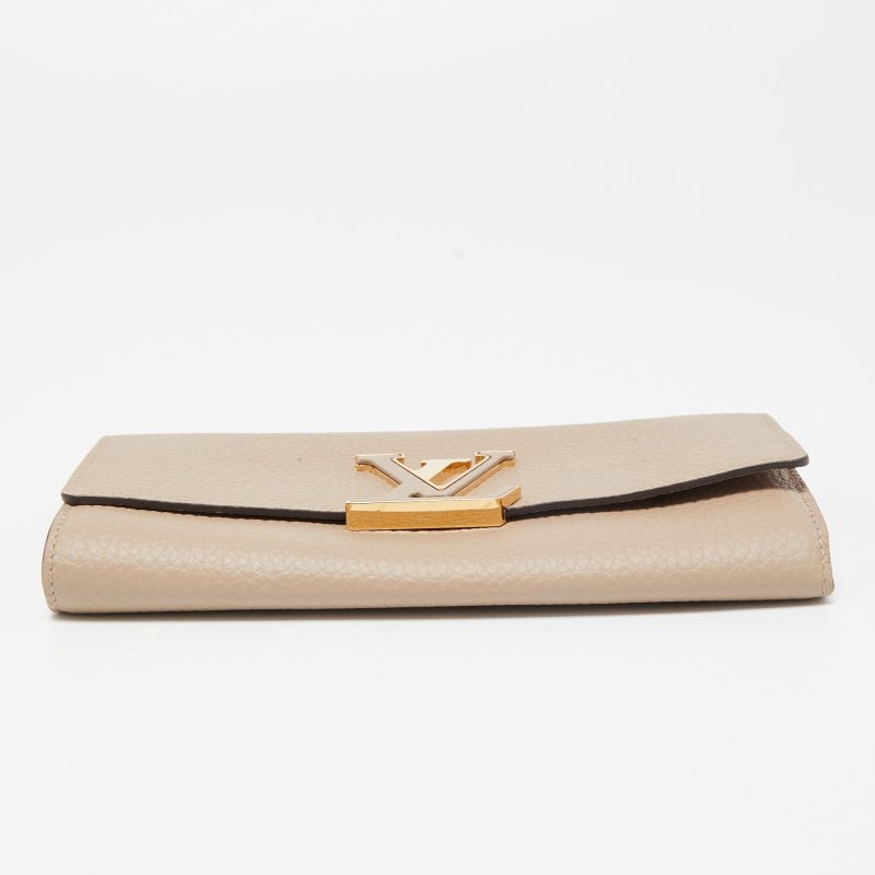 LOUIS VUITTON Galet Taurillion Leather Capucines Wallet - Logoexplore - Image 6