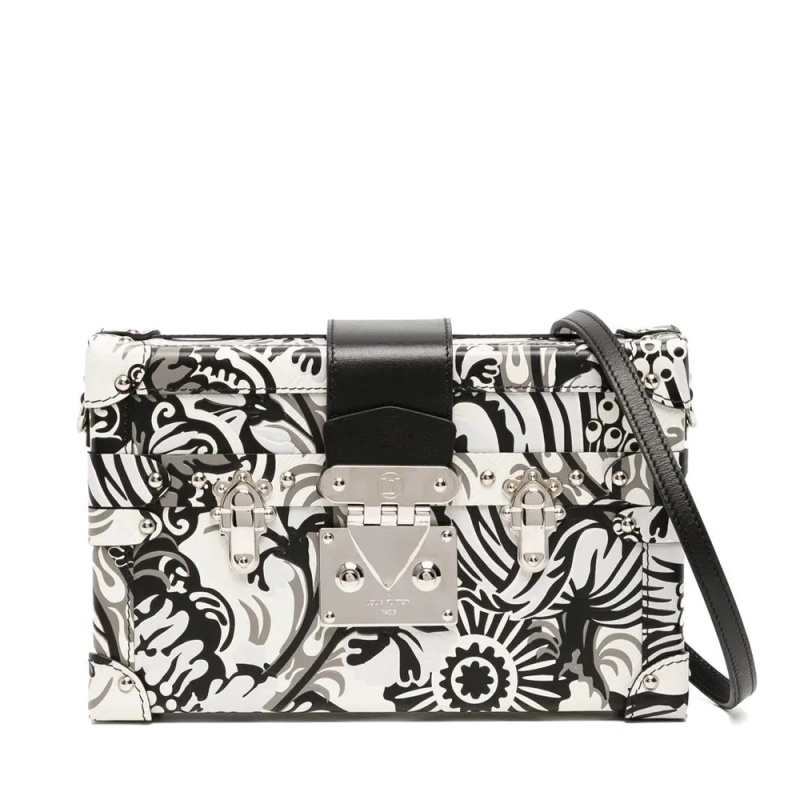 LOUIS VUITTON Floral Print Petite Malle Bag - Logoexplore