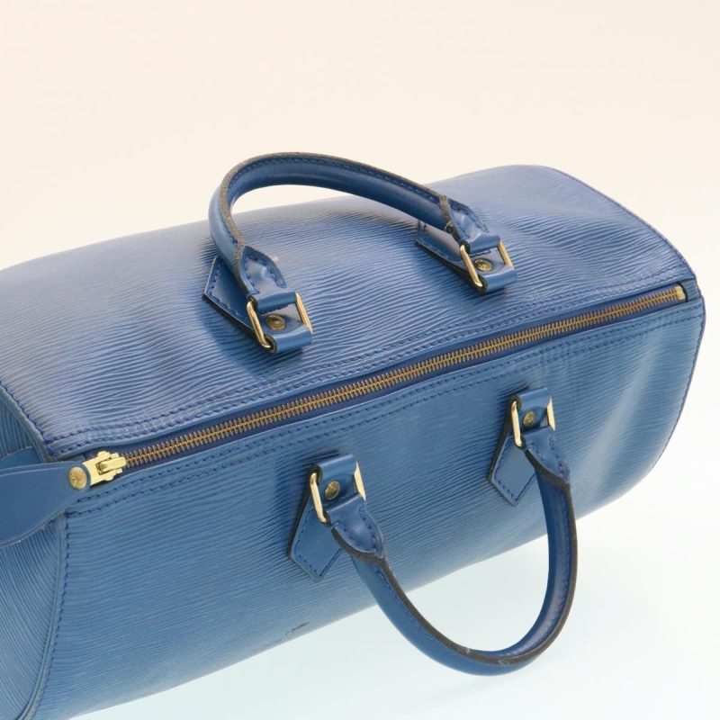 LOUIS VUITTON Epi Speedy 35 Hand Bag Blue M42995 ms188 - Logoexplore - Image 6