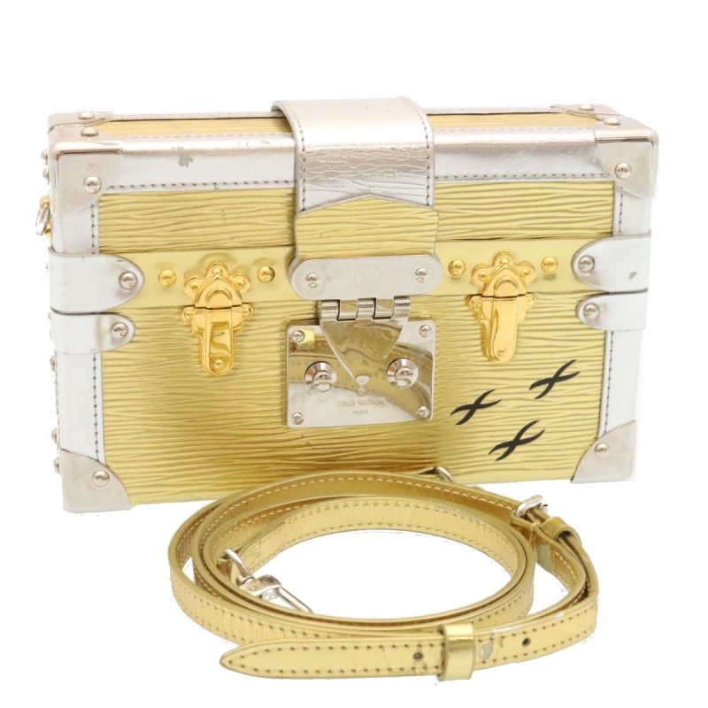 LOUIS VUITTON Epi Petite Mar Shoulder Bag Silver Gold M54652  35087A - Logoexplore