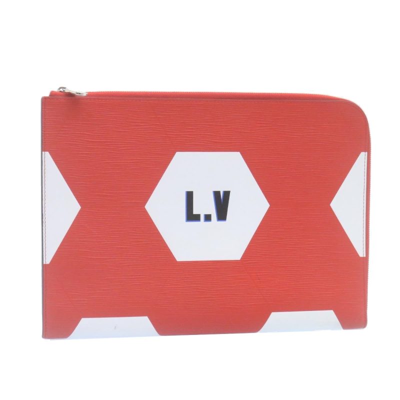 LOUIS VUITTON Epi Pochette Jules GM Clutch Bag Red M63232 LV 34660A - Logoexplore
