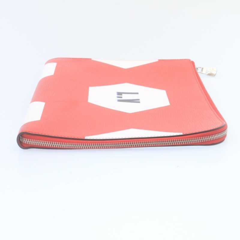 LOUIS VUITTON Epi Pochette Jules GM Clutch Bag Red M63232 LV 34660A - Logoexplore - Image 5