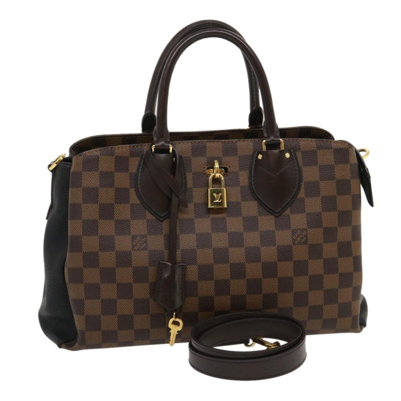 LOUIS VUITTON Damier Ebene Normandy Hand Bag 2way N41487  34730A - Logoexplore
