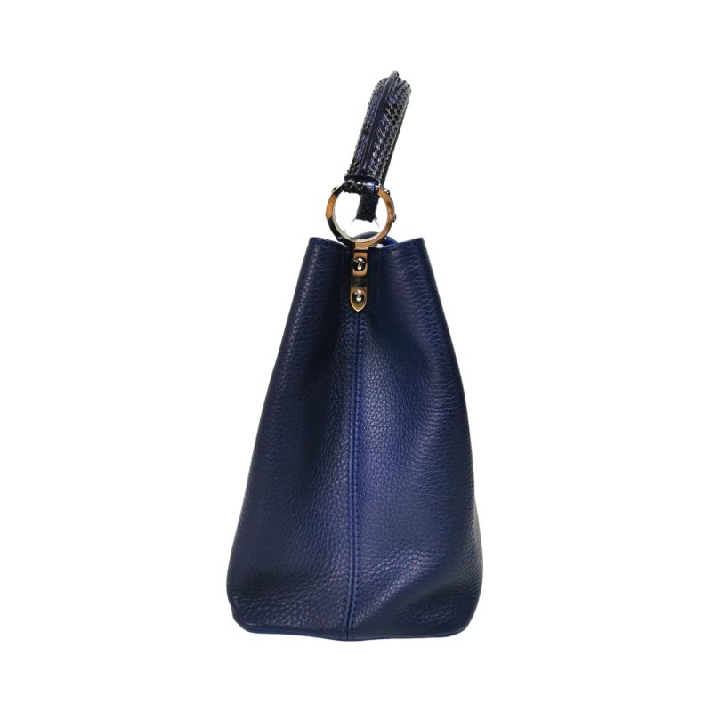 Louis Vuitton Capucines MM Exotic Blue Taurillon - Logoexplore - Image 5