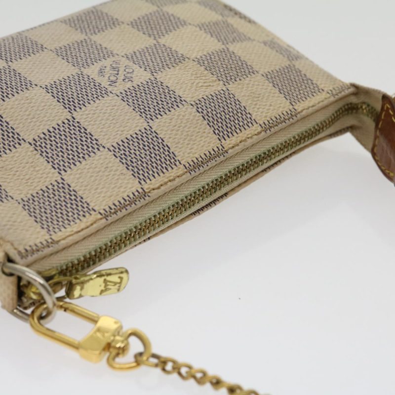 LOUIS VUITTON Damier Azur Mini Pochette Accessoires Pouch N58010 LV rz439 - Logoexplore - Image 6