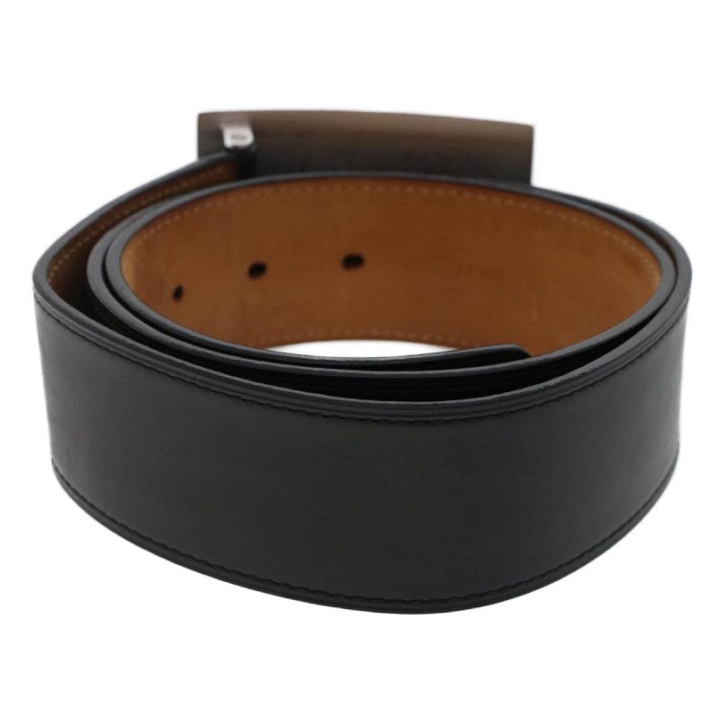 LOUIS VUITTON Ceinture jeans Belt Leather 29.5"-33.5" Black M6812 Auth tb808 - Logoexplore - Image 3