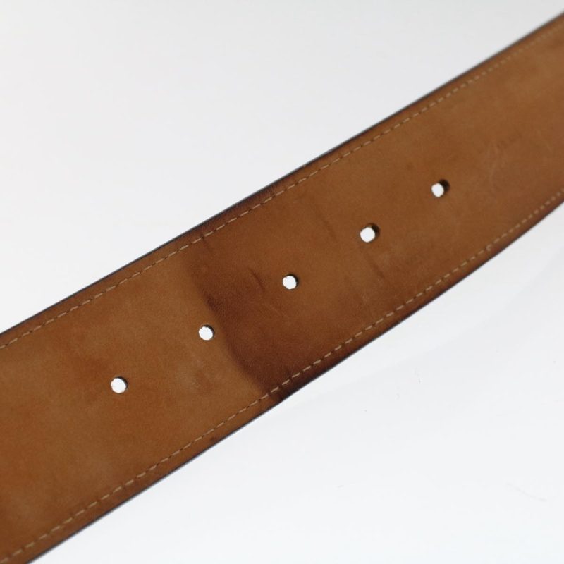 LOUIS VUITTON Ceinture jeans Belt Leather 29.5"-33.5" Black M6812 Auth tb808 - Logoexplore - Image 7