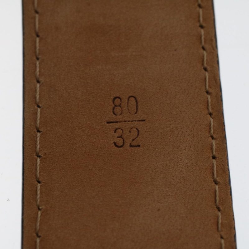 LOUIS VUITTON Ceinture jeans Belt Leather 29.5"-33.5" Black - Logoexplore - Image 8