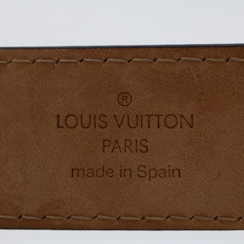 LOUIS VUITTON Ceinture jeans Belt Leather 29.5"-33.5" Black - Logoexplore - Image 9