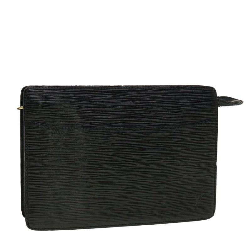LOUIS VUITTON Epi Pochette Homme Clutch Bag Black M52522  th3579 - Logoexplore