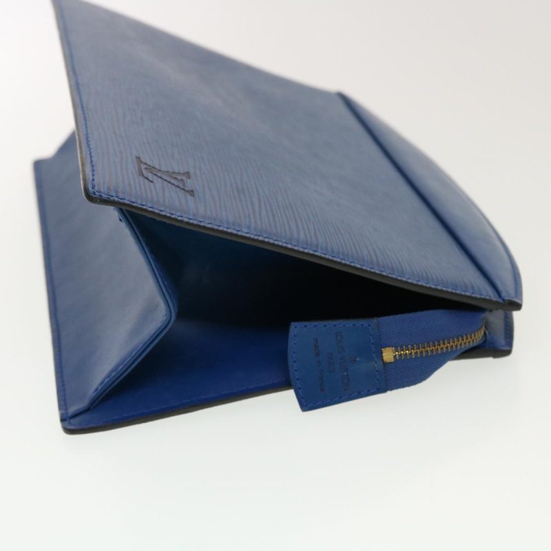 LOUIS VUITTON Epi Trousse Crete Clutch Bag Blue M48405 LV  th3672 - Logoexplore - Image 3