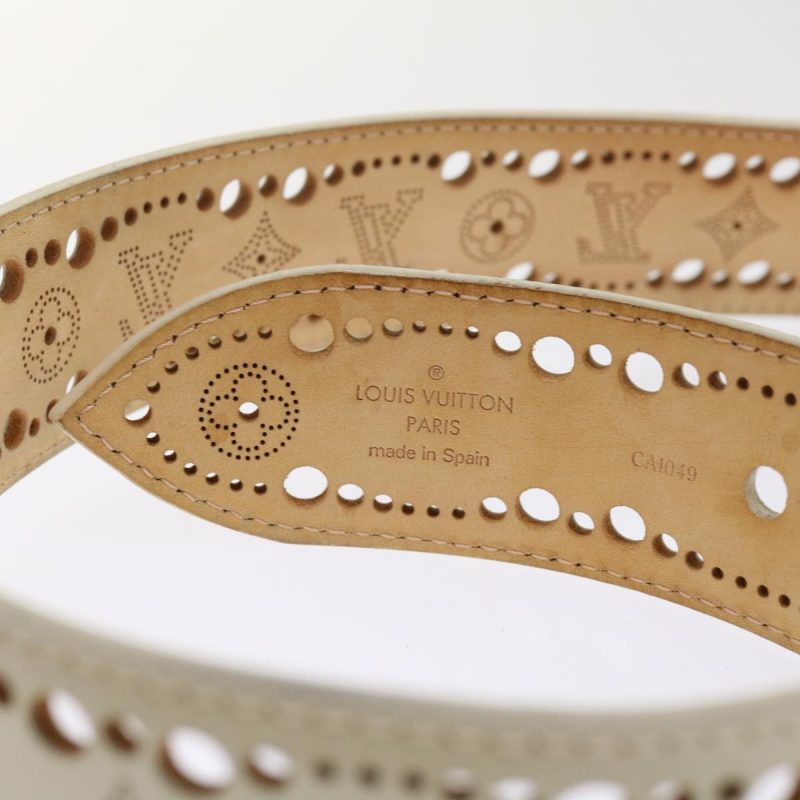 LOUIS VUITTON Ceinture Phoenix Belt 43.3" Cream M9680 LV  th3816 - Logoexplore - Image 6