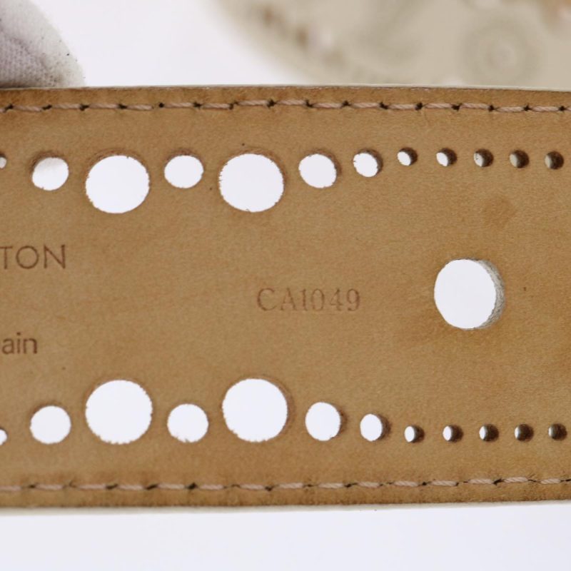 LOUIS VUITTON Ceinture Phoenix Belt 43.3" Cream M9680 LV  th3816 - Logoexplore - Image 9