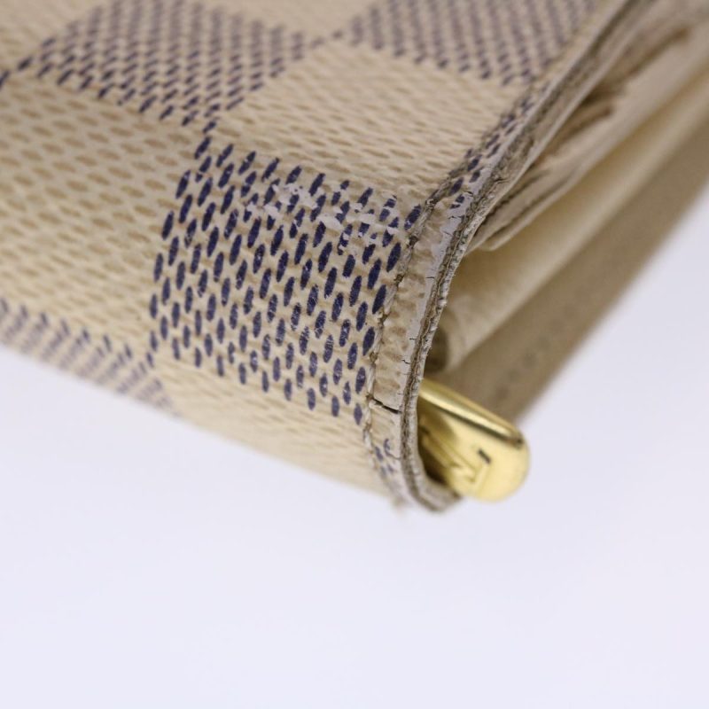 LOUIS VUITTON Damier Azur Portefeuille Sarah Long Wallet N63208 LV  th3846 - Logoexplore - Image 7