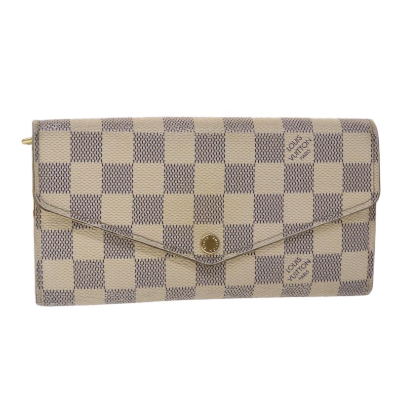 LOUIS VUITTON Damier Azur Portefeuille Sarah Long Wallet N63208 LV  th3846 - Logoexplore