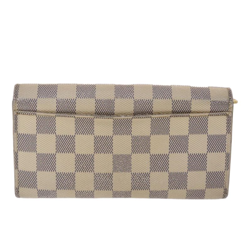 LOUIS VUITTON Damier Azur Portefeuille Sarah Long Wallet N63208 LV  th3846 - Logoexplore - Image 2