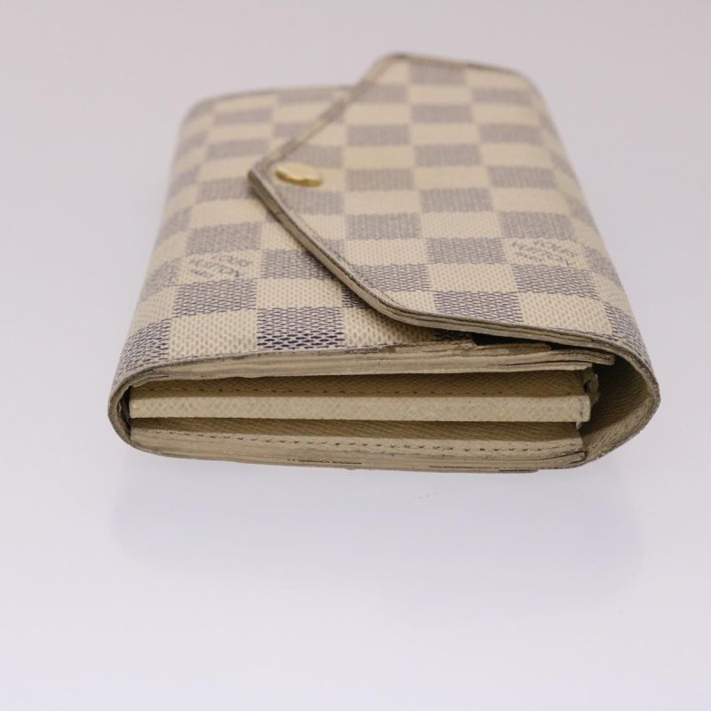 LOUIS VUITTON Damier Azur Portefeuille Sarah Long Wallet N63208 LV  th3846 - Logoexplore - Image 3