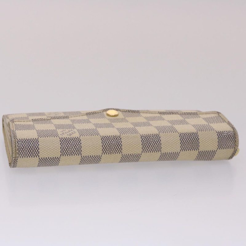 LOUIS VUITTON Damier Azur Portefeuille Sarah Long Wallet N63208 LV  th3846 - Logoexplore - Image 5