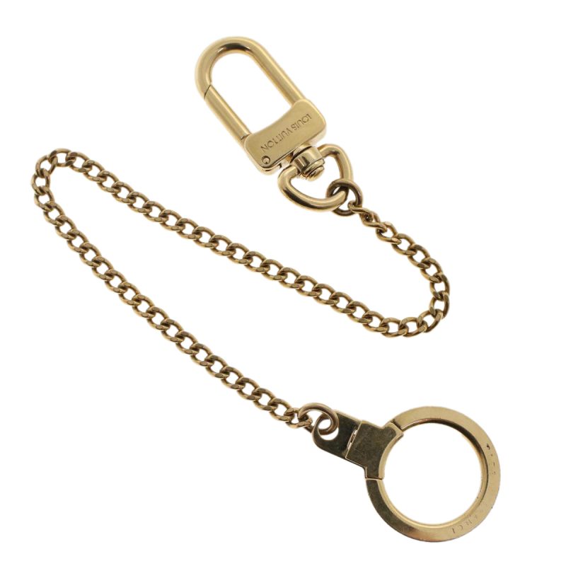 LOUIS VUITTON Chainne Anneau Cles Key Ring Gold Tone M58021 th3876 - Logoexplore