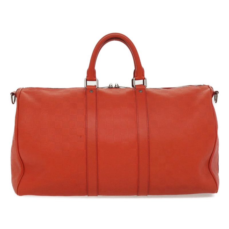 LOUIS VUITTON Damier Infini Keepall Bandouliere 45 Boston Bag Red 31886 - Logoexplore - Image 2