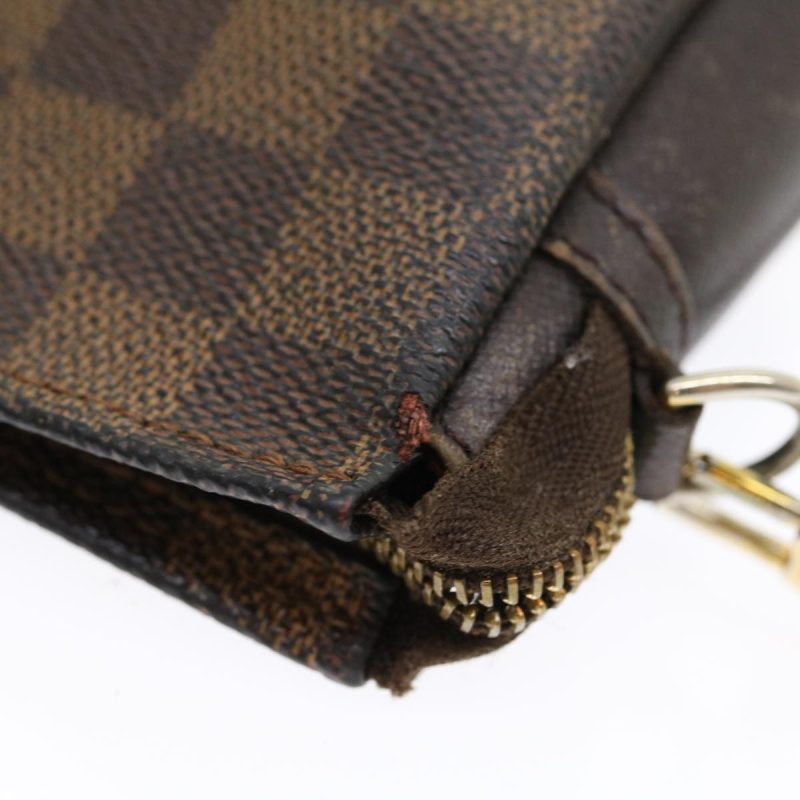LOUIS VUITTON Damier Ebene Trousse Makeup Hand Pouch N51982 tp362 - Logoexplore - Image 10