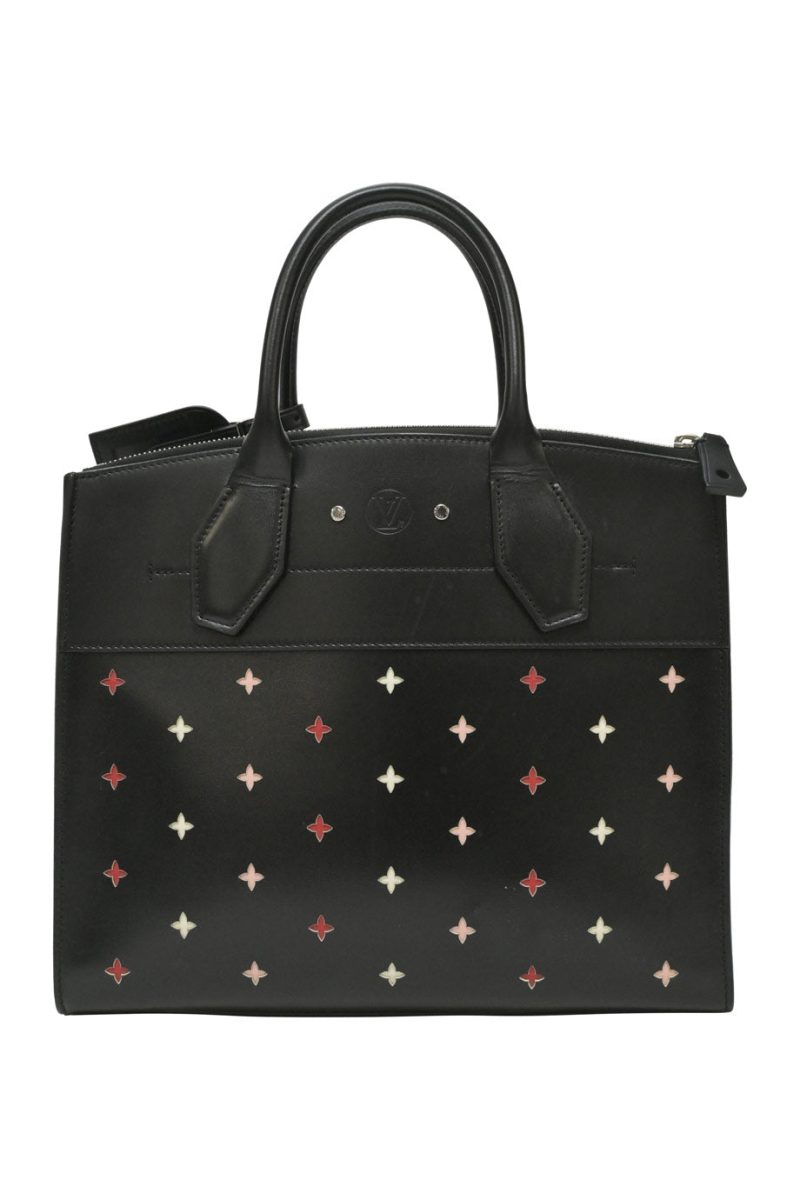 LOUIS VUITTON Black limited-edition perforated leather City Streamer bag featuring blooming motif - Logoexplore - Image 2