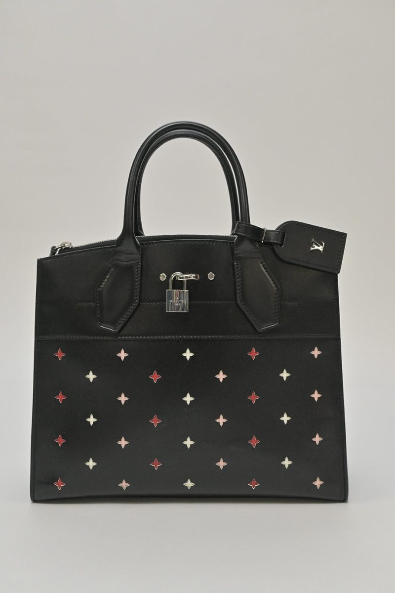 LOUIS VUITTON Black limited-edition perforated leather City Streamer bag featuring blooming motif - Logoexplore - Image 3