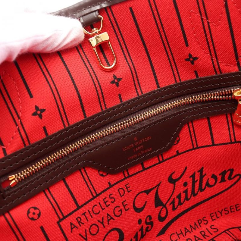 Louis Vuitton Damier Ebene Neverfull PM Tote Bag,Brown - Logoexplore - Image 4