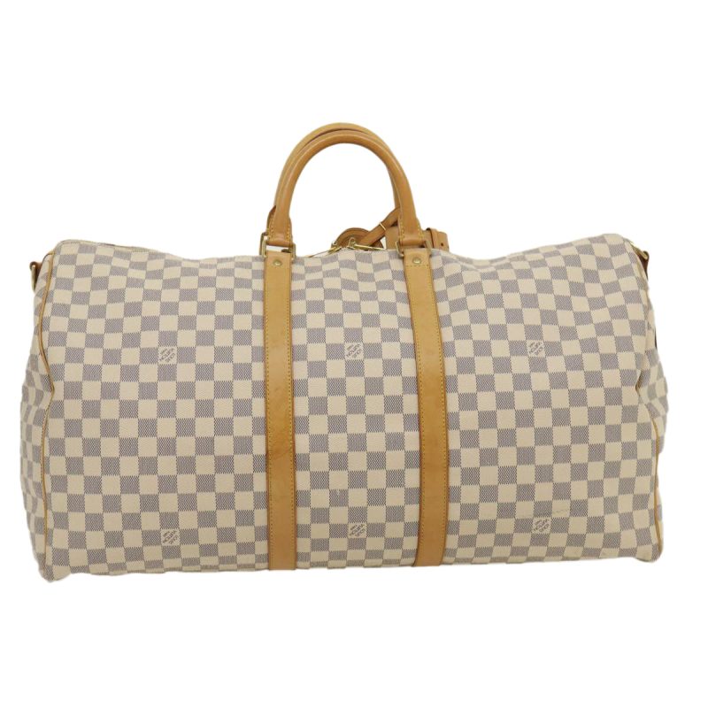 LOUIS VUITTON Damier Azur Keepall Bandouliere55 Boston Bag N41429 yk4587 - Logoexplore - Image 2