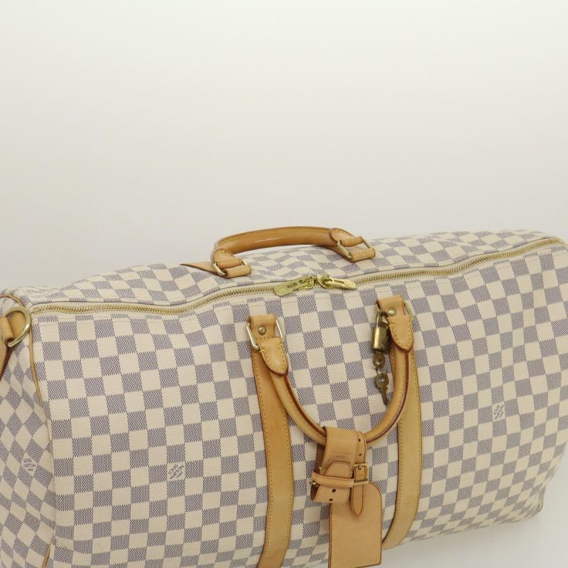 LOUIS VUITTON Damier Azur Keepall Bandouliere55 Boston Bag N41429 yk4587 - Logoexplore - Image 6