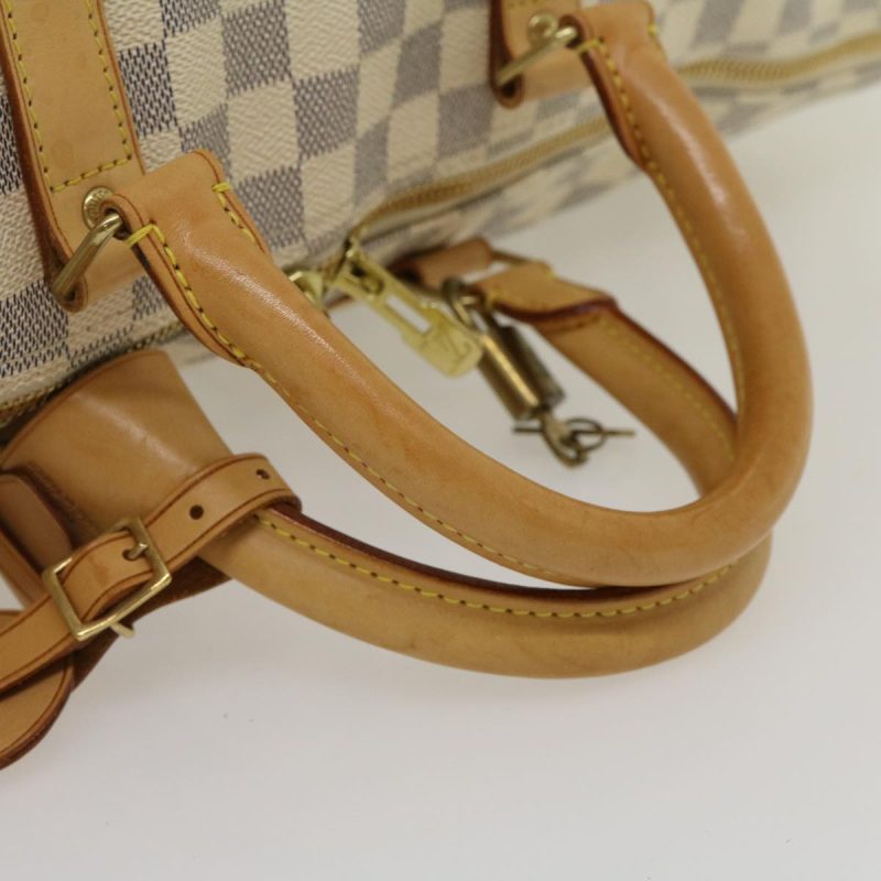 LOUIS VUITTON Damier Azur Keepall Bandouliere55 Boston Bag N41429 yk4587 - Logoexplore - Image 7